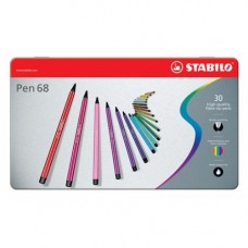 Stabilo 150/6830/6 Metaletui med 30 Fiberpenne i assorterede farver