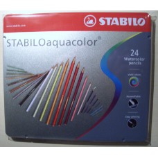 Farveblyanter Stabilo Aquacolor 24stk. i flot metal etui