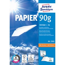 Avery 2563 Laser/ bläckstråle papper standard matt 90g A4 500ark