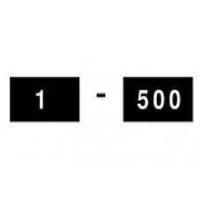 Avery 32-443 Nummerserie 1-500 svart / vit, 9x14, 500stk etiketter
