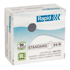 RAPID Häftklammer Standard 24/6 gal.5000 , 24859800, 10-pack
